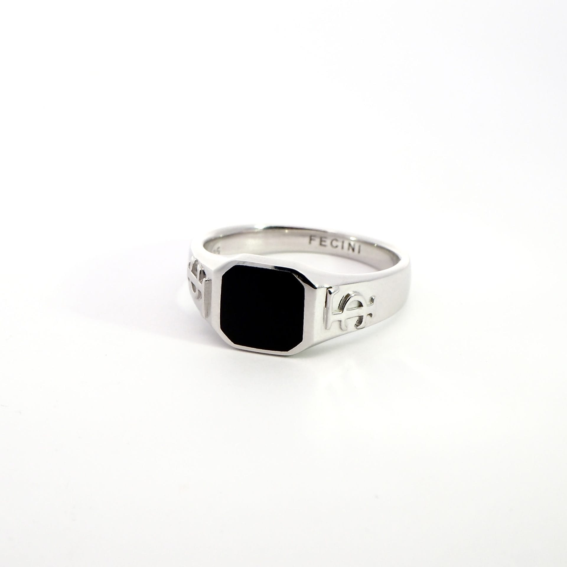 Octa Petit Signet Ring Black - Image 2